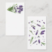 Carte De Visite Fleurs de lavande d'isolement sur l'arrière - plan (Devant / Derrière)
