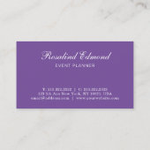 Carte De Visite Fleurs de lavande violette moderne (Dos)