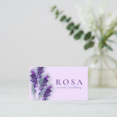 Carte De Visite Fleurs de lavande violette moderne (Debout devant)