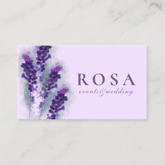Carte De Visite Fleurs de lavande violette moderne (Devant)