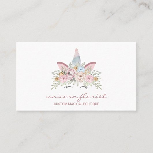 Carte De Visite Fleurs de licorne magiques (Devant)