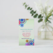 Carte De Visite Fleurs de Lotus élégantes de méditation de yoga de (Debout devant)