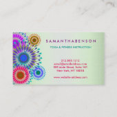 Carte De Visite Fleurs de Lotus élégantes de méditation de yoga de (Dos)