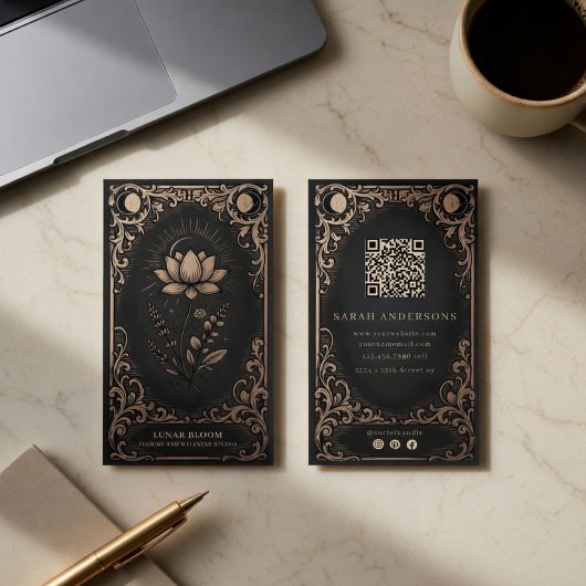 Carte De Visite Fleurs de Luxe | Céleste Vintage