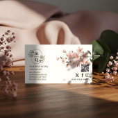 Carte De Visite Fleurs de Luxe Modernes Monogramme Aquarelle Éléga