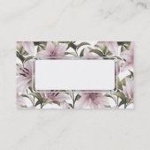 Carte De Visite Fleurs de lys. Modèle floral (Dos)