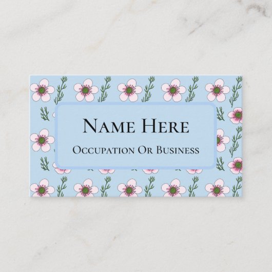 Carte De Visite Fleurs de Manuka (Devant)