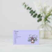 Carte De Visite Fleurs de marguerite aux oiseaux mignonnes (Debout devant)