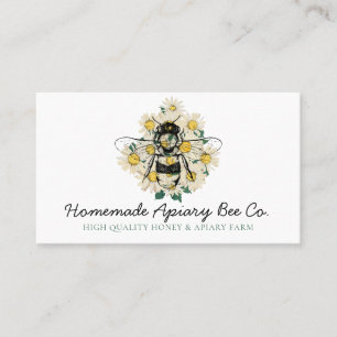 Carte De Visite Fleurs de marguerite du coeur classique Apiary Hon