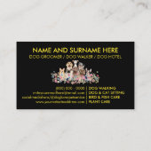 Carte De Visite Fleurs de marque Dog Walker (Dos)