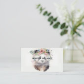 Carte De Visite Fleurs de Panda Aquarelle (Debout devant)