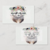 Carte De Visite Fleurs de Panda Aquarelle (Devant / Derrière)