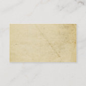 Carte De Visite Fleurs de papier naturelles antiques (Dos)