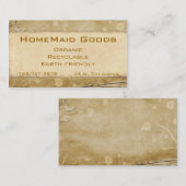 Carte De Visite Fleurs de papier organiques (Devant / Derrière)