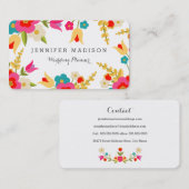 Carte De Visite Fleurs de pays (Devant / Derrière)