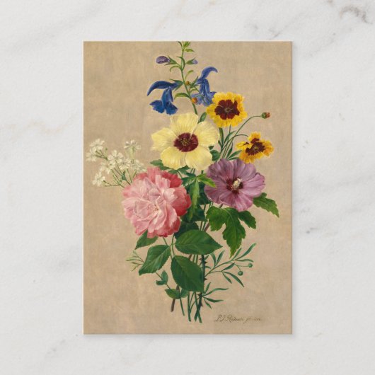 Carte De Visite Fleurs de Pierre Joseph Redoute (Devant)