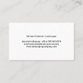 Carte De Visite Fleurs de plantation de jardiniers | Logo du paysa (Dos)