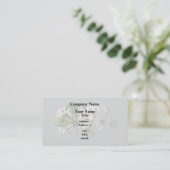 Carte De Visite Fleurs de poirier blanc en fleurs (Debout devant)