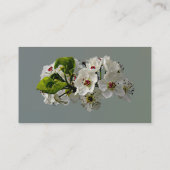 Carte De Visite Fleurs de poirier blanc en fleurs (Dos)