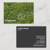 Carte De Visite Fleurs de prairie (Devant / Derrière)