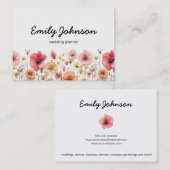 Carte De Visite Fleurs de prairie fraîches et modernes élégantes (Devant / Derrière)