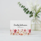 Carte De Visite Fleurs de prairie fraîches et modernes élégantes (Debout devant)