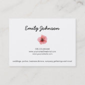 Carte De Visite Fleurs de prairie fraîches et modernes élégantes (Dos)