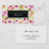 Carte De Visite Fleurs de printemps (Devant / Derrière)