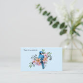 Carte De Visite Fleurs de printemps bleu Jay (Debout devant)