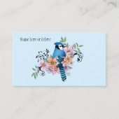 Carte De Visite Fleurs de printemps bleu Jay (Devant)