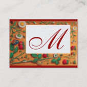 CARTE DE VISITE FLEURS DE PRINTEMPS, FRAISES ET BOUTEILLES (Dos)