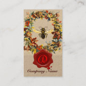 CARTE DE VISITE FLEURS DE PRINTEMPS HONEY BEE BEEKEEPING VÊQUE CIR (Dos)