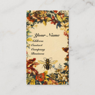 CARTE DE VISITE FLEURS DE PRINTEMPS MIEL BEE, MAINTIEN DES OEUVRES
