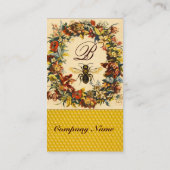 CARTE DE VISITE FLEURS DE PRINTEMPS MIEL BEE, MAINTIEN DES OEUVRES (Dos)