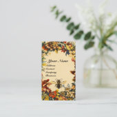 CARTE DE VISITE FLEURS DE PRINTEMPS MIEL BEE, MAINTIEN DES OEUVRES (Debout devant)