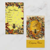 CARTE DE VISITE FLEURS DE PRINTEMPS MIEL BEE, MAINTIEN DES OEUVRES (Devant / Derrière)