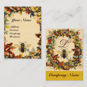 CARTE DE VISITE FLEURS DE PRINTEMPS MIEL BEE, MAINTIEN DES OEUVRES (Devant / Derrière)