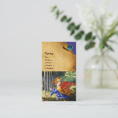 Carte De Visite Fleurs de rassemblement d'anges dans un paysage cé (Debout devant)