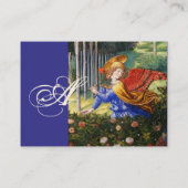 Carte De Visite Fleurs de rassemblement d'anges dans un paysage cé (Dos)