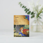 Carte De Visite Fleurs de rassemblement d'anges dans un paysage cé (Debout devant)