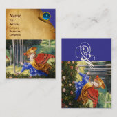 Carte De Visite Fleurs de rassemblement d'anges dans un paysage cé (Devant / Derrière)