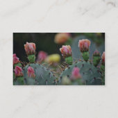 Carte De Visite Fleurs de rose de cactus de Beavertail (Dos)