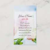 Carte De Visite Fleurs de rose de rose (Dos)