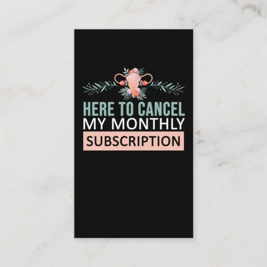 Carte De Visite Fleurs de sensibilisation à l'hystérectomie Élimin (Devant)