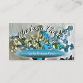 Carte De Visite Fleurs de soie bleue 2190 (Devant)