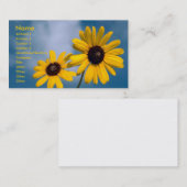 Carte De Visite Fleurs de soleil (Devant / Derrière)