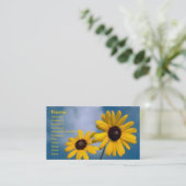 Carte De Visite Fleurs de soleil (Debout devant)
