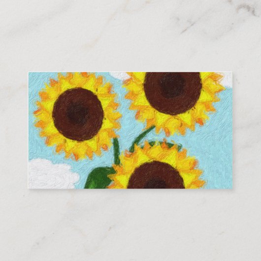 Carte De Visite Fleurs de soleil (Dos)