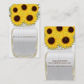 Carte De Visite Fleurs de soleil à Mason Jar rustique Pays chic br (Devant / Derrière)