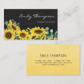 Carte De Visite Fleurs de soleil et fleurs d'eucalyptus de tableau (Devant / Derrière)